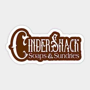 CinderShack light font Sticker